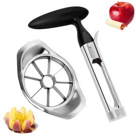 2 Pcs Apple Corer, Apple Slicer, Apple Corer and Slicer, Apple Cutter, Apple Slicer Cutter & Corer for Heavy Duty Apple Pear Orange Potato Divider for Quick and Easy Fruit Slicing