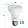 LUXRITE BR20 LED Bulb, 45W Equivalent, 3500K Natural White, Dimmable,