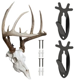 CROSSDESIGN 2 Pack Mount Skull Hanger, Wall Mount, Deer, Mule, Antelope, Coyote, Small Game Animals,20 LB for Living Room Bedroom Home Decor Hook Stainless Steel