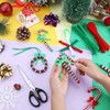 Christmas Tri-Shaped Beads Plastic Tri Beads with 50 Pieces White