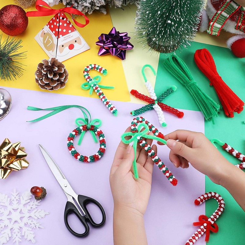 Christmas Tri-Shaped Beads Plastic Tri Beads with 50 Pieces White