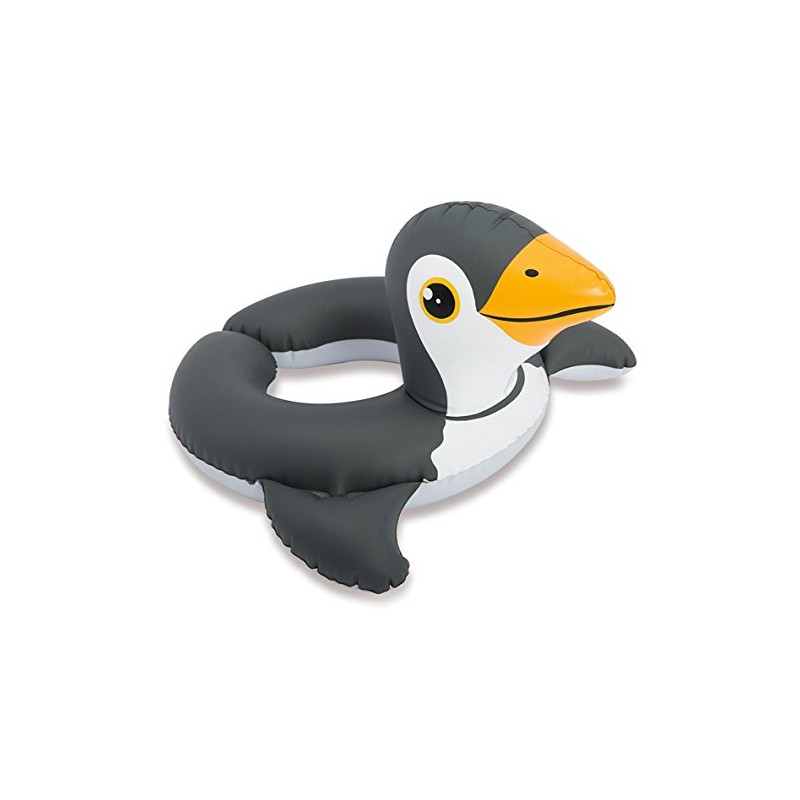 Animal Head Water Swim Ring Tyre Toy Assorted Designs, penguin