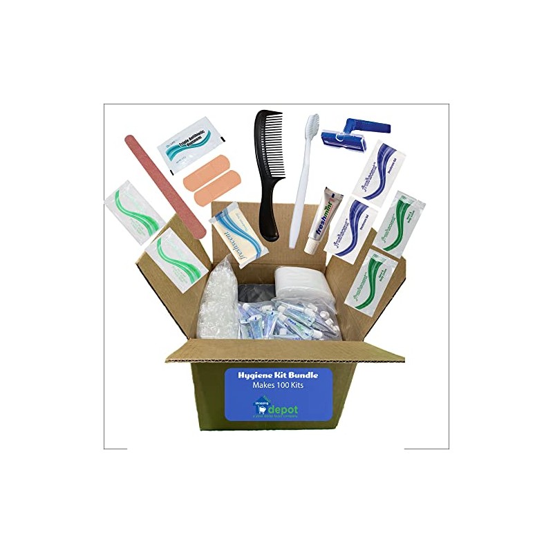 Hygiene Kit Bundle 15 Piece (Supplies to Make 100 Kits)
