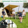Dreamtrue Tarp Poles Telescoping, Upgraded 4-Section Adjustable Tent Poles, Heavy
