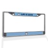 Fastasticdeals Metal Insert License Plate Frame Life is Good Smiling