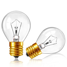 Lava Lamp Bulbs 25W 120 Volt, S11 Replacement Light Bulb for 14.5 Inch Lava Lamp, Warm White 2700K, E17 Base S11 Bulb 25 Watt Dimmable for Glitter Lamp Lavalampe, 2 Pack