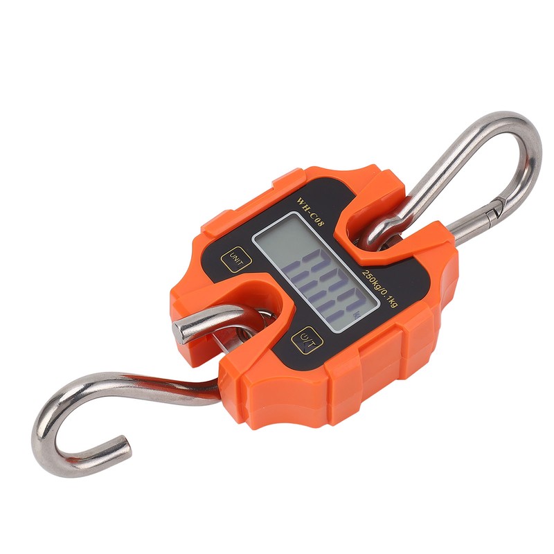 Digital Crane Scale 550lb High Accuracy Compact LCD Handheld Hanging