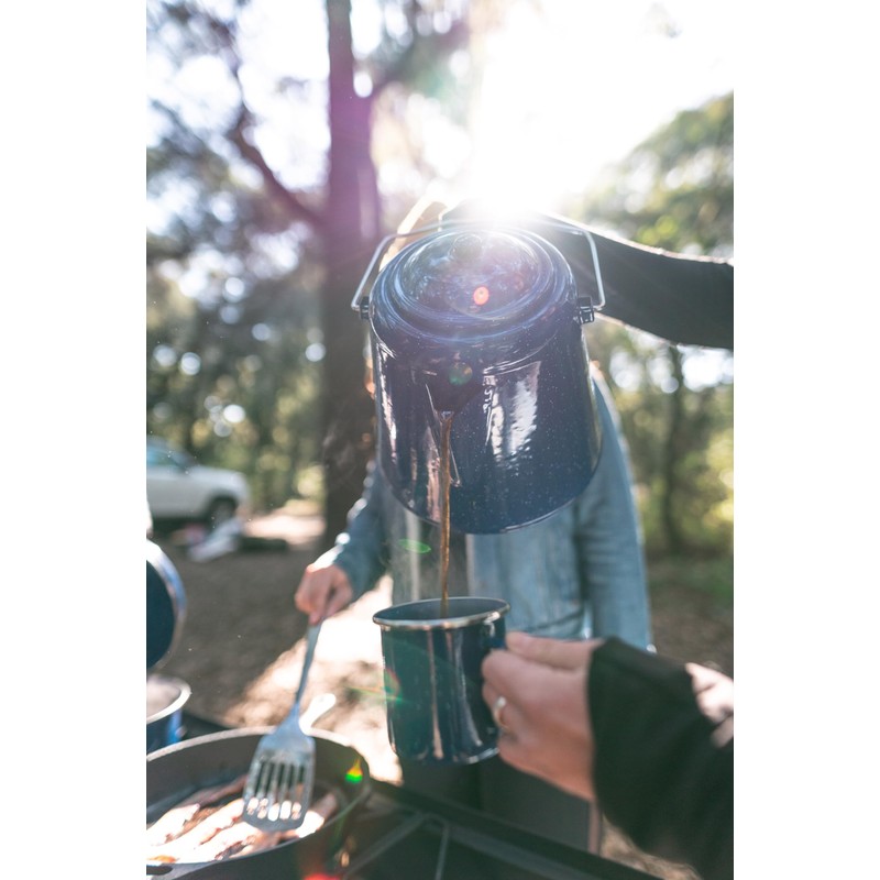 Stansport Enamel Coffee Pot 20 Cup (10348), Blue, 9.25" L