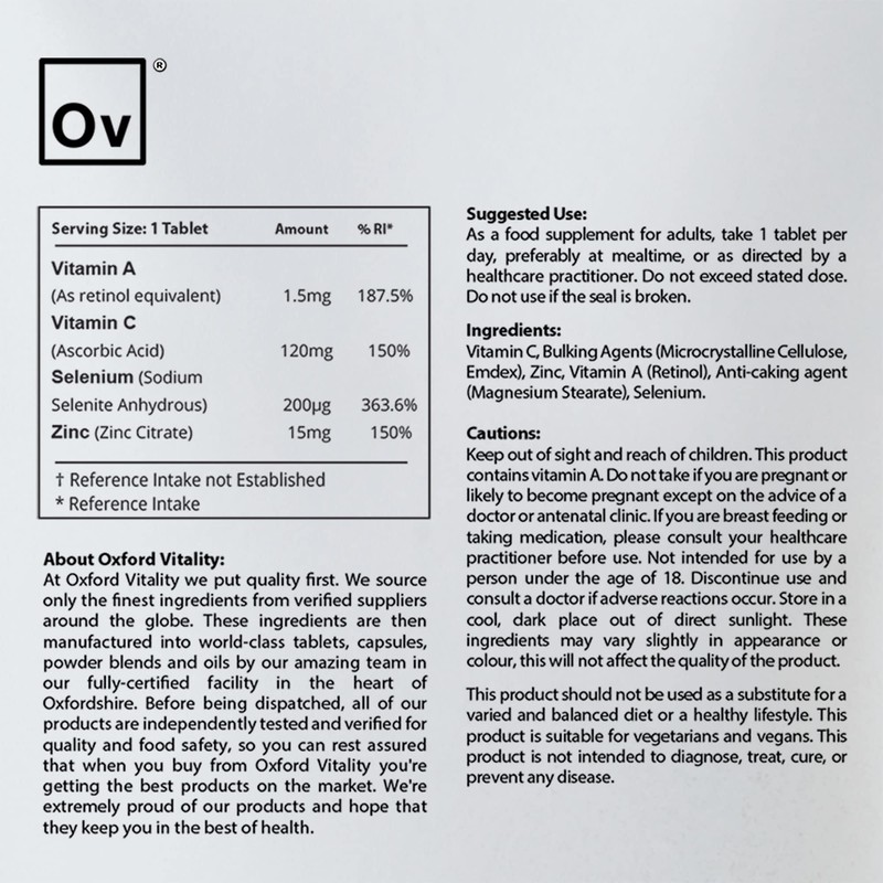 Immune System Boost Tablets | Immune Supplement with Vitamin A