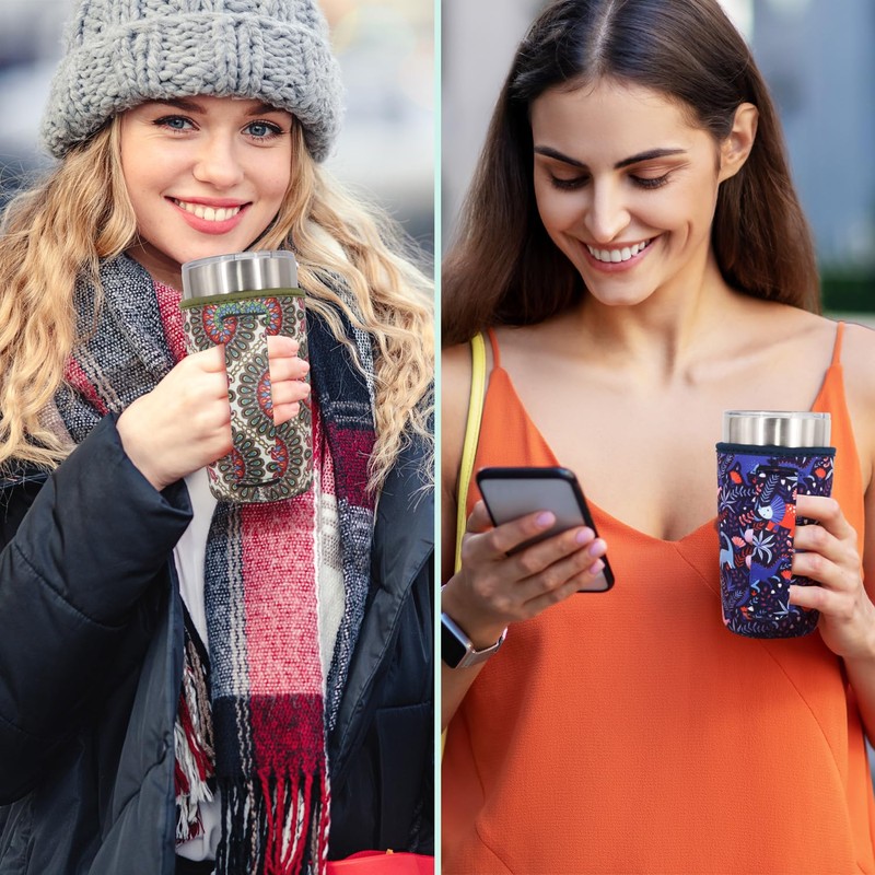 AJLTPA Fundas Aislantes de Neopreno Portavasos con Asa para Vasos