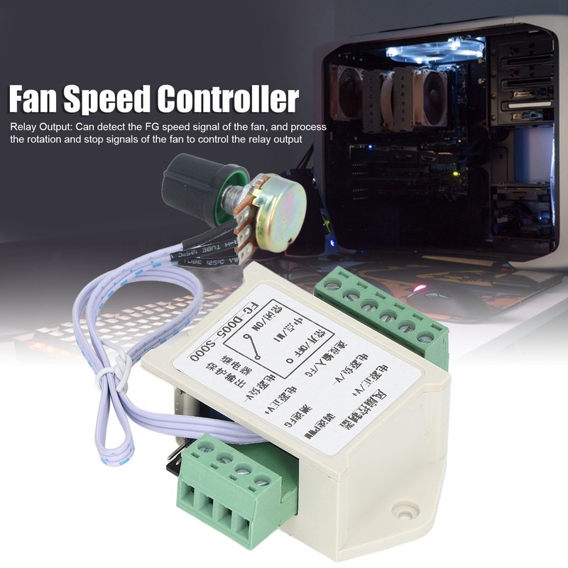 Fan Speed Controller 4 Wire Speeds Control Socket Ventilation Heat