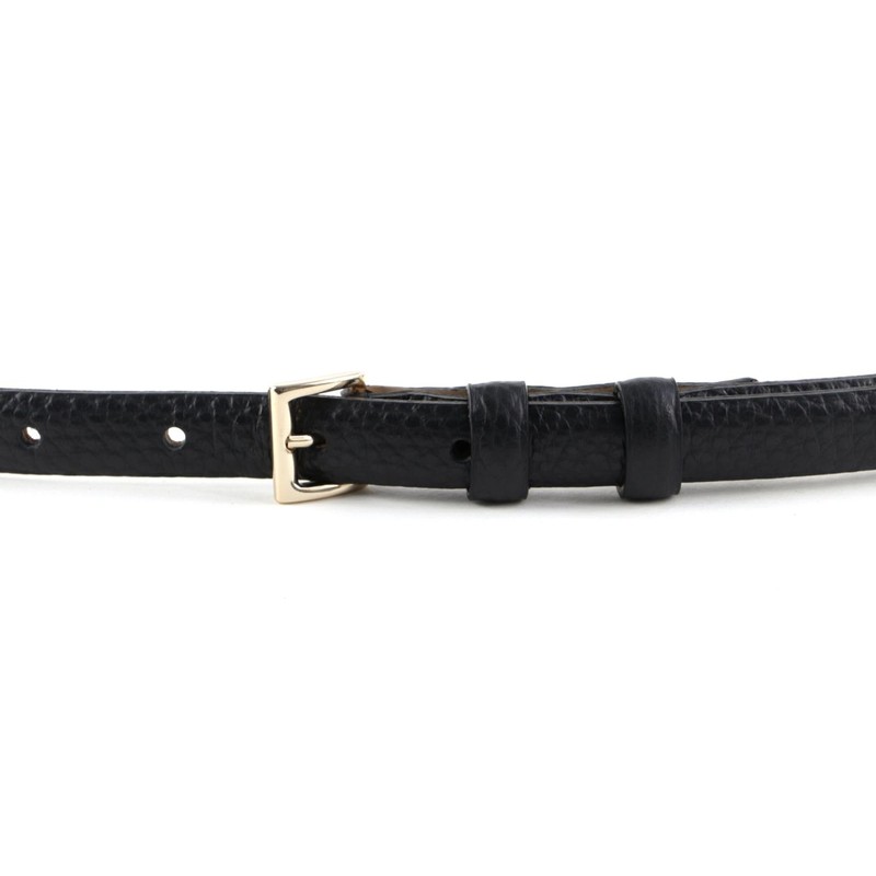 Abro Leather Adria Women's Belt W85 Black/Gold, Black / Gold