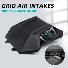 CPOWACE Front Turbo Hood Compatible with Polaris RZR PRO XP 2020-2024 Compatible with Polaris RZR PRO R/Turbo R 2022 2023 2024 Accessories Black Hood Scoop Air Intake Kit