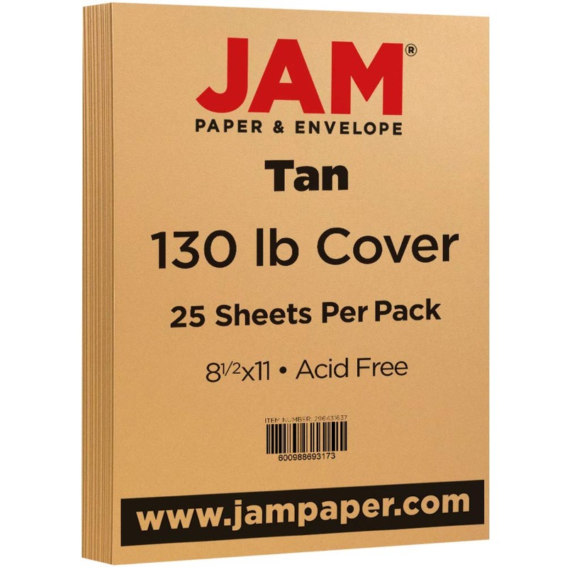 JAM PAPER Extra Heavyweight 130lb Cardstock - 215.9 x 279.4