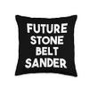 Future Stone Belt Sander Throw Pillow, 16x16, Multicolor