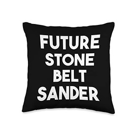 Future Stone Belt Sander Throw Pillow, 16x16, Multicolor