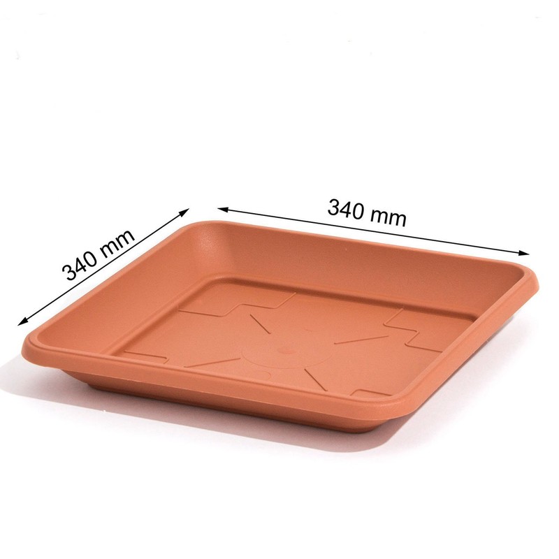 Prosperplast flowerpot Terra, square, 37 x 37 cm, color terracotta