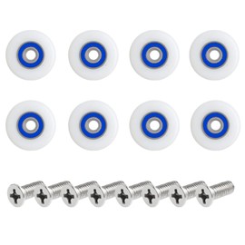 Leliafleury 8 Sets Shower Door Wheels 28mm Shower Door Rollers Replacement Rollers Runners for Bathroom