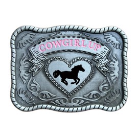 Seternaly Western Cowboy/Cowgirl Hebillas de cinturón punk Rodeo Horseman Hebilla de cinturón para hombres, mujeres, niños, niñas, jóvenes, Cowgirl005, 3.78*2.76 in