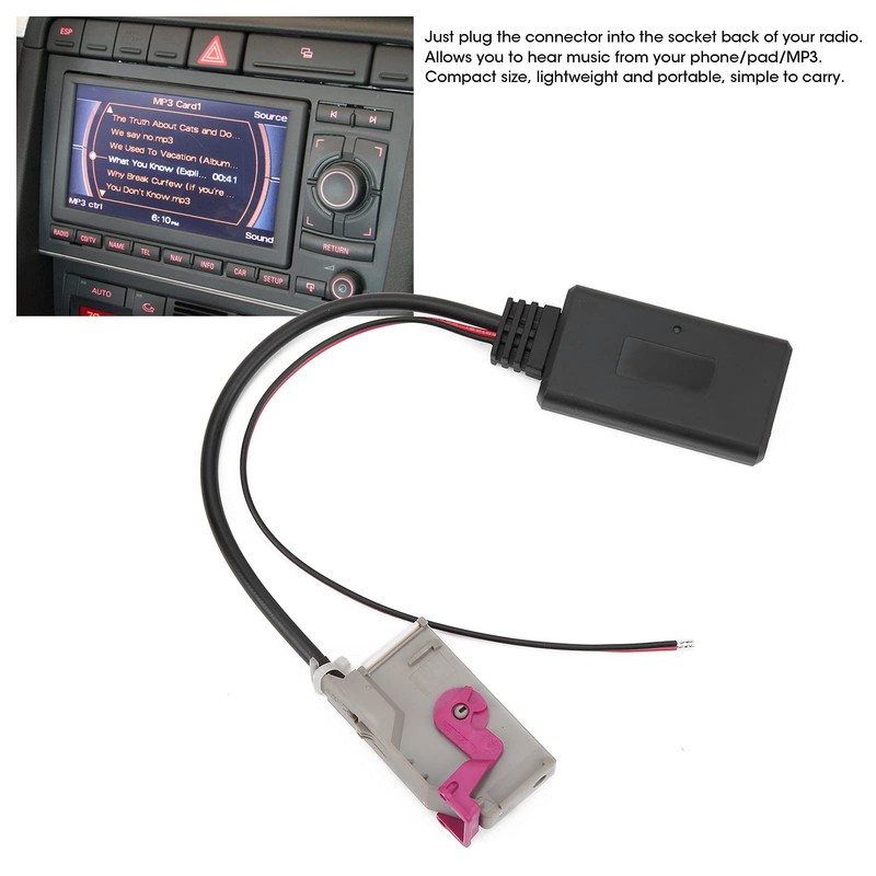 Car Bluetooth Adapter Bluetooth AUX Cable Adapter with RNS-E Navigation
