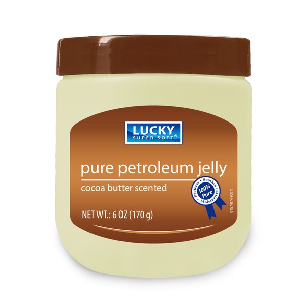Lucky Super Soft Cocoa Butter Petroleum Jelly, 6 Ounce