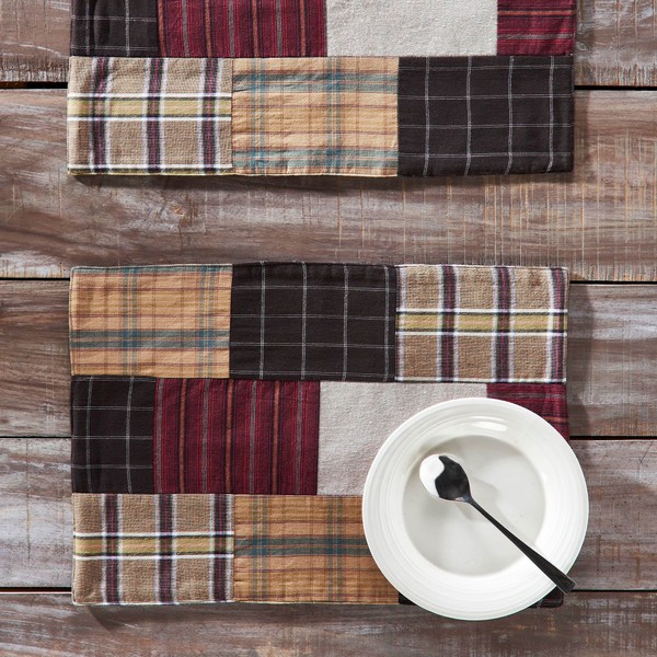 VHC Brands Wyatt Quilted Placemat Set of 2 13x19