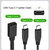 Qaoquda USB C Splitter Charge Cable,1 Feet USB Type C