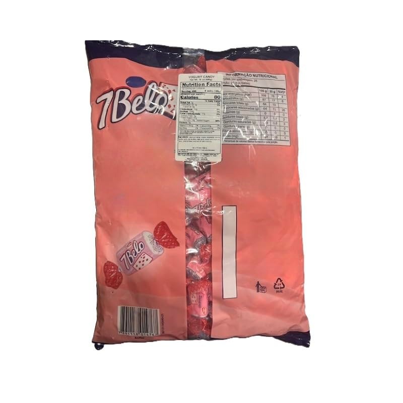 7 Belo Iogurte de Morango Bala Arcor - 500g/1.1lb -