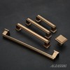 Alzassbg 10 Pack Champagne Bronze Cabinet Pulls, 3 Inch(76mm) Hole