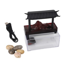 Tabletop Water Fountain USB LED Recurring Stream Plastic Indoor Fountain Decor for Living Room