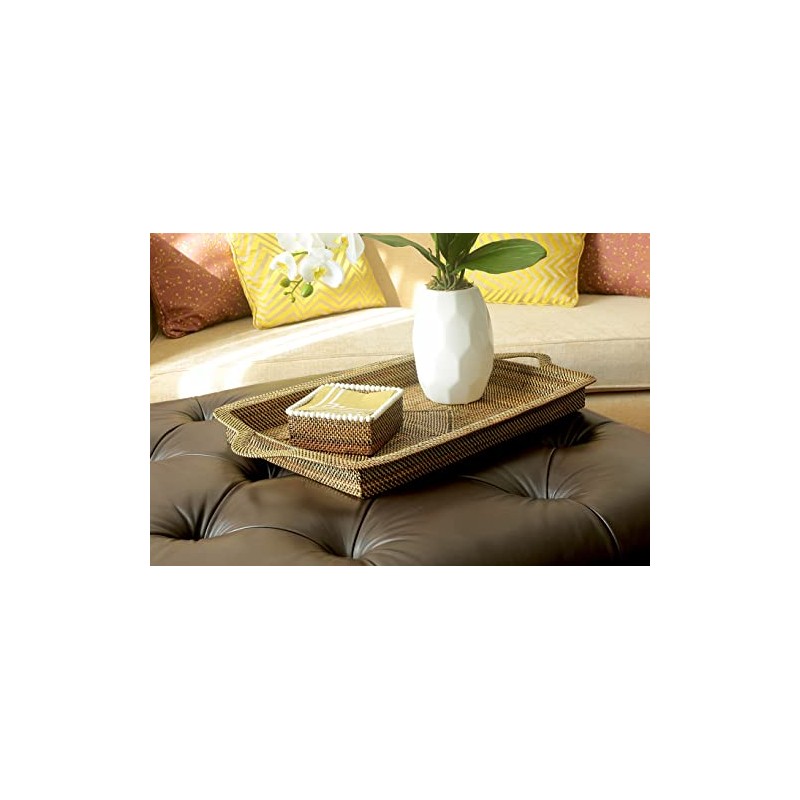 Calaisio, Large Rectangular Serving Tray with Handles, 21 Inches x