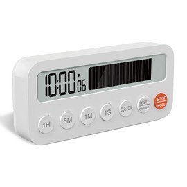 Visual Bar Timer for Kitchen, Studying, Learning Timer, Large Screen, Loud Volume, 100 Minutes, Magnetic Back Included, For Kids, Homework, Cooking, Exercise, Indoor Use (White)