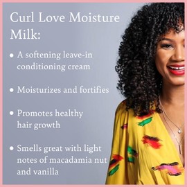 Camille Rose Leave-In Conditioner, Curl Love Moisture Milk – Curly Hair Moisture, Detangler, Frizz Control, 8 Fl Oz