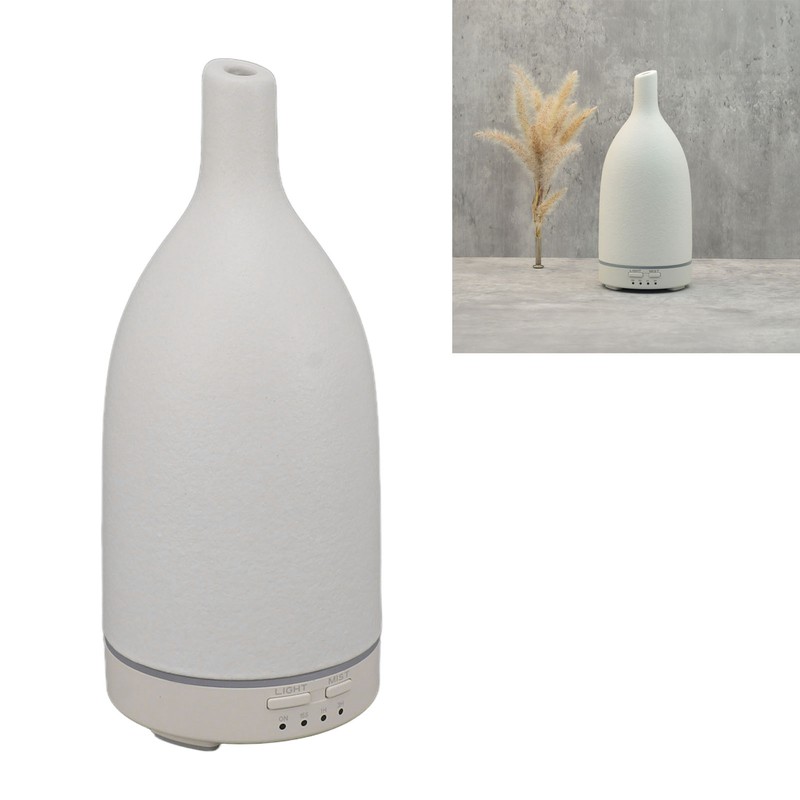Ceramic Essential Oil Diffuser Ultrasound Aromatherapy Diffuser Quiet Waterless Auto