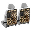 BOENLE Car Seat Back Organizer Black Circle Leopard Print 2