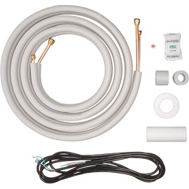 Senville 16 Ft. Insulated Copper Line Set for Mini Split Air Conditioner, 3/8" & 5/8" OD, White
