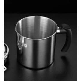Candle Making Pouring Pot, 44oz 1.3L Double Boiler Wax Melting Pot and Spoon 304 Stainless Steel Candle Making Pitcher Heat-Resistant Handle Dripless Pouring Spout Design