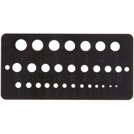 IRWIN Drill Bit Gauge, 1/16-to-1/2-Inch, 29-Hole (12092)