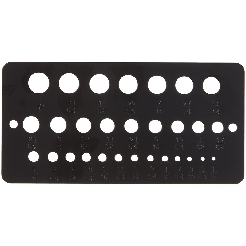 IRWIN Drill Bit Gauge, 1/16-to-1/2-Inch, 29-Hole (12092)