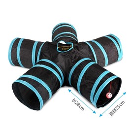 Cat Tunnels Indoors Cat Play Tunnel for Indoor Outdoor, Cat Tunnel Large Cat Toy Kitten Kitty Rabbt (5 Way)