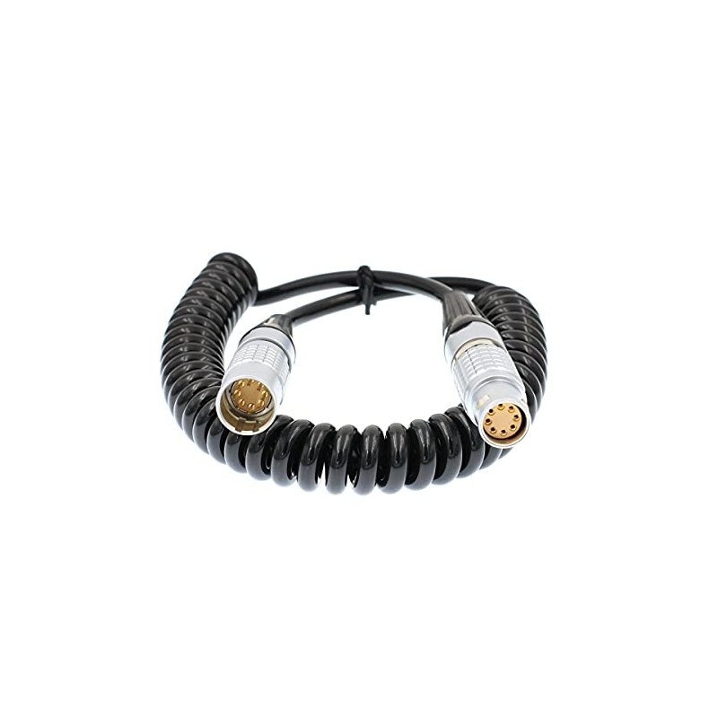DRRI 2B 8 core Male to 8 core Female Coiled
