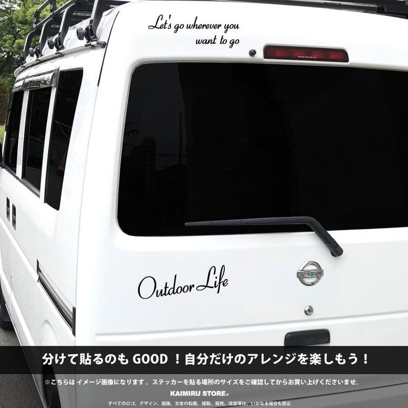 [KAIMIRU STORE] Hiace Jimny Cursive 4WD Van Universal Car Sticker