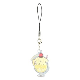 Gourmandise SANG-314PN Sanrio Characters Mobile Acrylic Strap, Pom Pom Pudding,, pom pom pudding