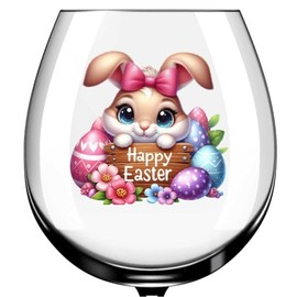 x12 Rabbit Easter Bunny Happy Easter Glass Vinyl Decal Stickers Colour ol476