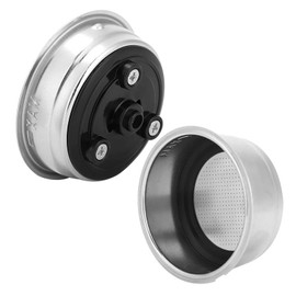 cdipkif Stainless Steel Pressurized Coffee Filter Basket 51mm Coffee Portafilter Basket Detachable Espresso Machine Portafilter Basket Replacement (2Pack single double serving suit)
