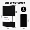 HOTYGUAL A5 Notebook Journal Set of 3 (Green, Black, Brown)