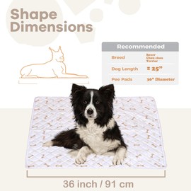 Meow&Woof Reusable Puppy Pads - Washable Pee Pads for Dogs 100% Waterproof Square Playpen Mat, Super Absorbent and Durable Reusable Pee Pads for Dogs 36 Inch 2 Pack