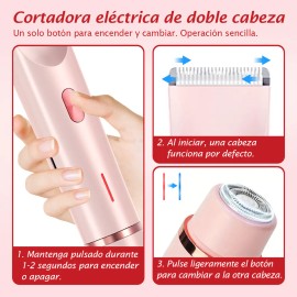 Depiladora De Bikini Para Mujer Electrica Doble Cabeza 2in1 Depiladora Electrica Depilador De Cejas Depilador Facial Depiladora Para Mujer Depiladora 