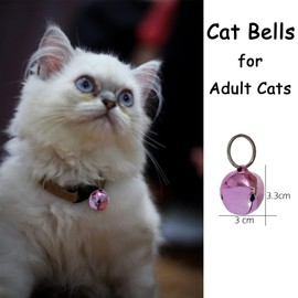 IVIA PET Large Dog Bells, Collar Loud Bells, Pet Tracker & Training, Handmade Metal(Pink)