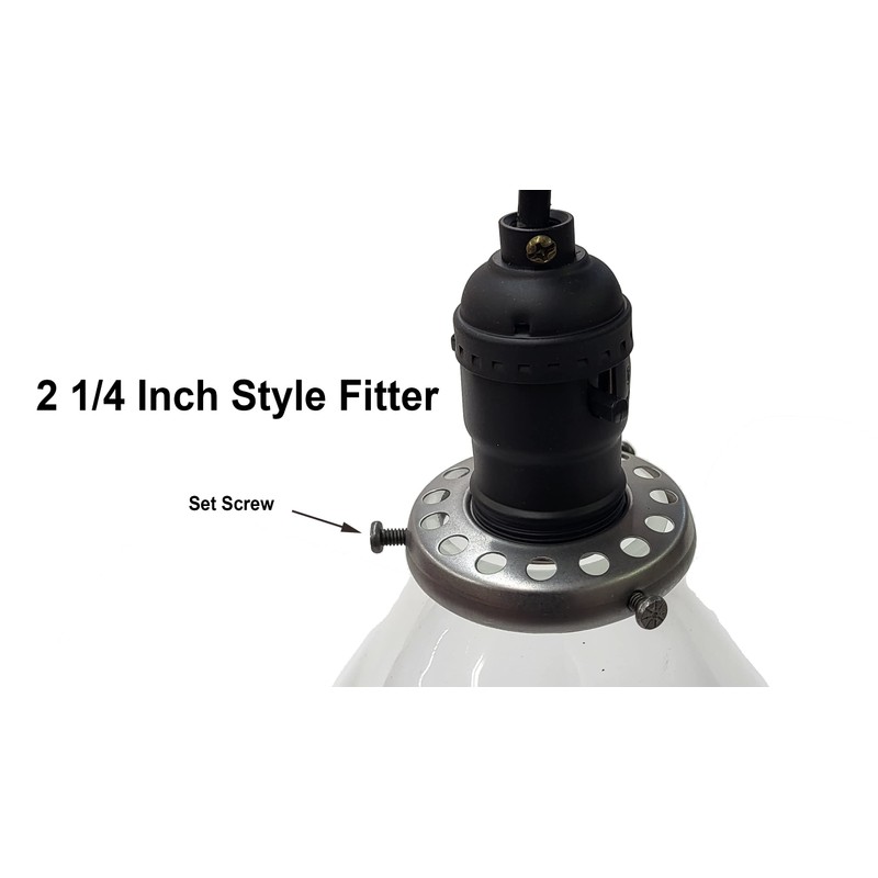 B&P Lamp® Clear Glass Deep Cone Shade with 7 Inch